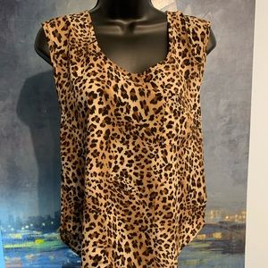 Leopard print Toska blouse size small shirt Sz S